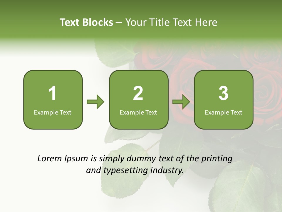 Leaf Bunch Red PowerPoint Template