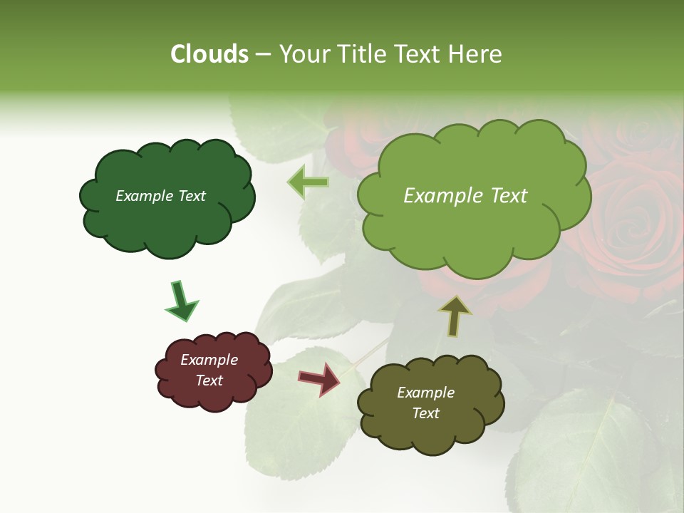 Leaf Bunch Red PowerPoint Template