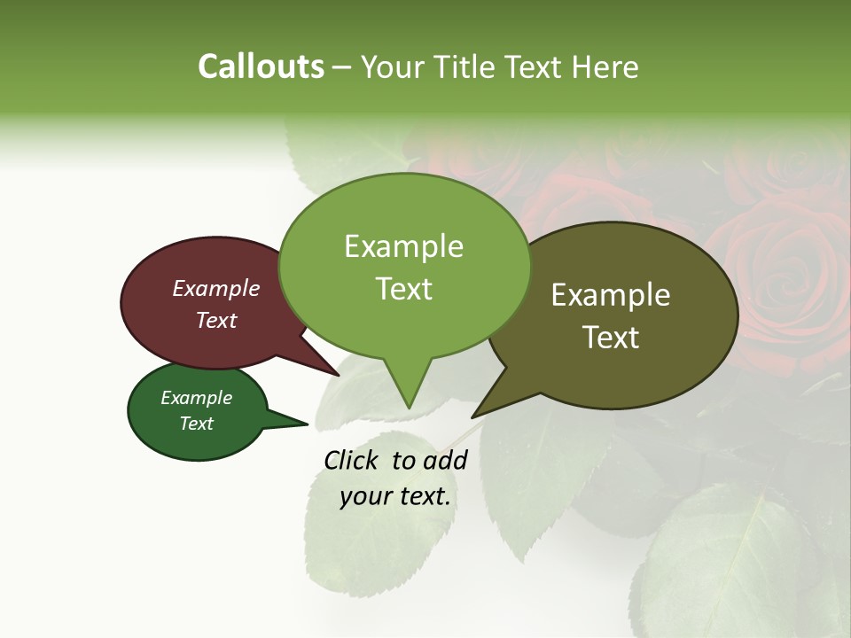 Leaf Bunch Red PowerPoint Template