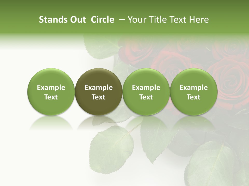 Leaf Bunch Red PowerPoint Template