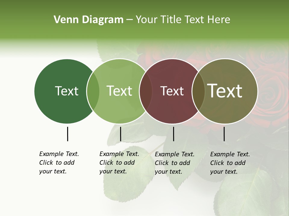 Leaf Bunch Red PowerPoint Template