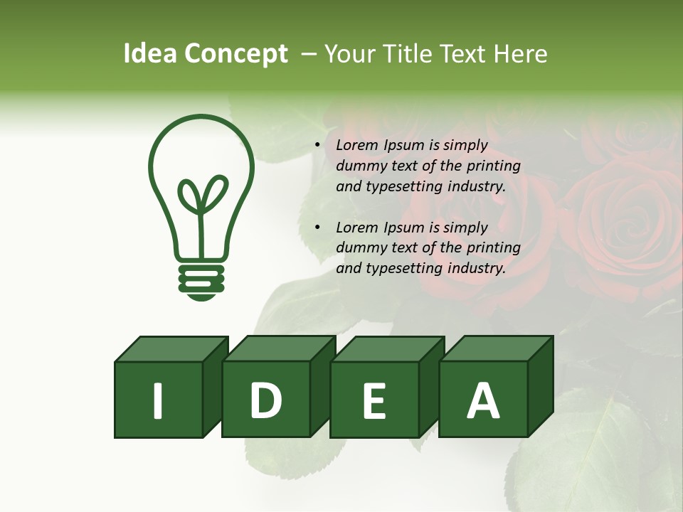 Leaf Bunch Red PowerPoint Template