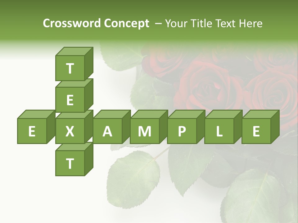 Leaf Bunch Red PowerPoint Template