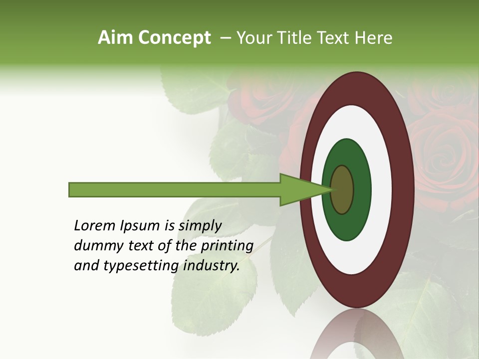 Leaf Bunch Red PowerPoint Template