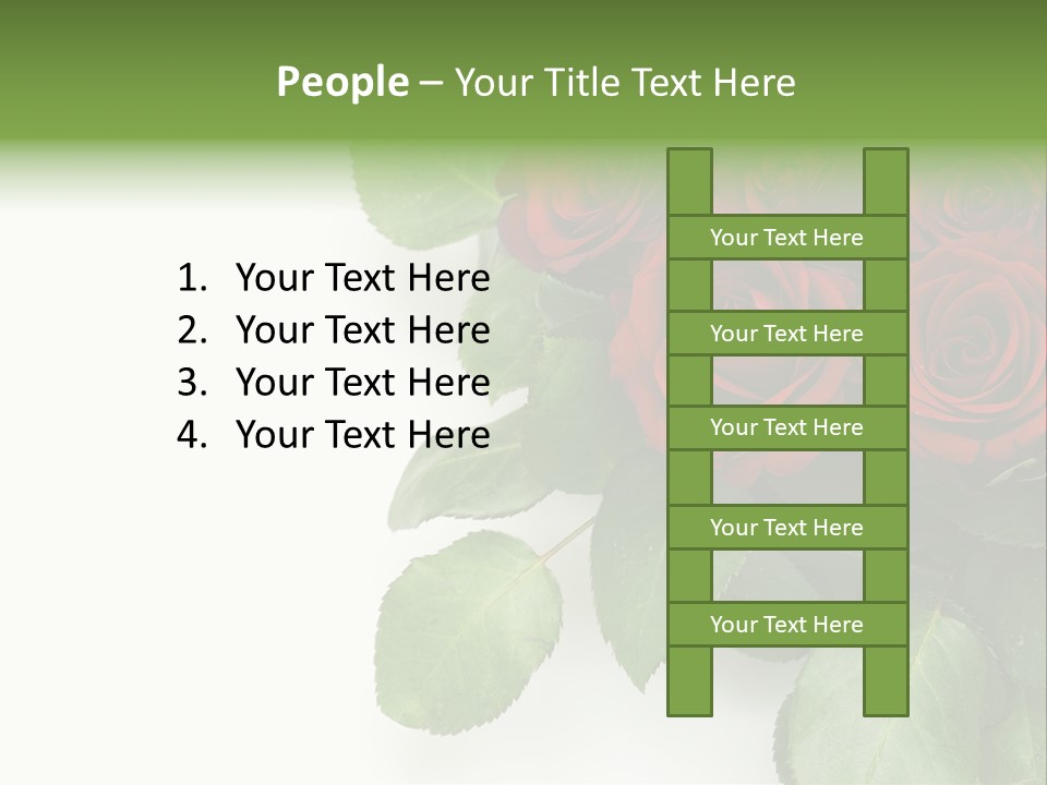 Leaf Bunch Red PowerPoint Template