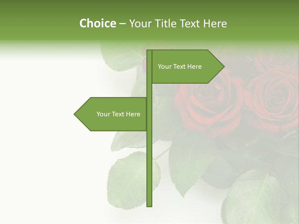 Leaf Bunch Red PowerPoint Template