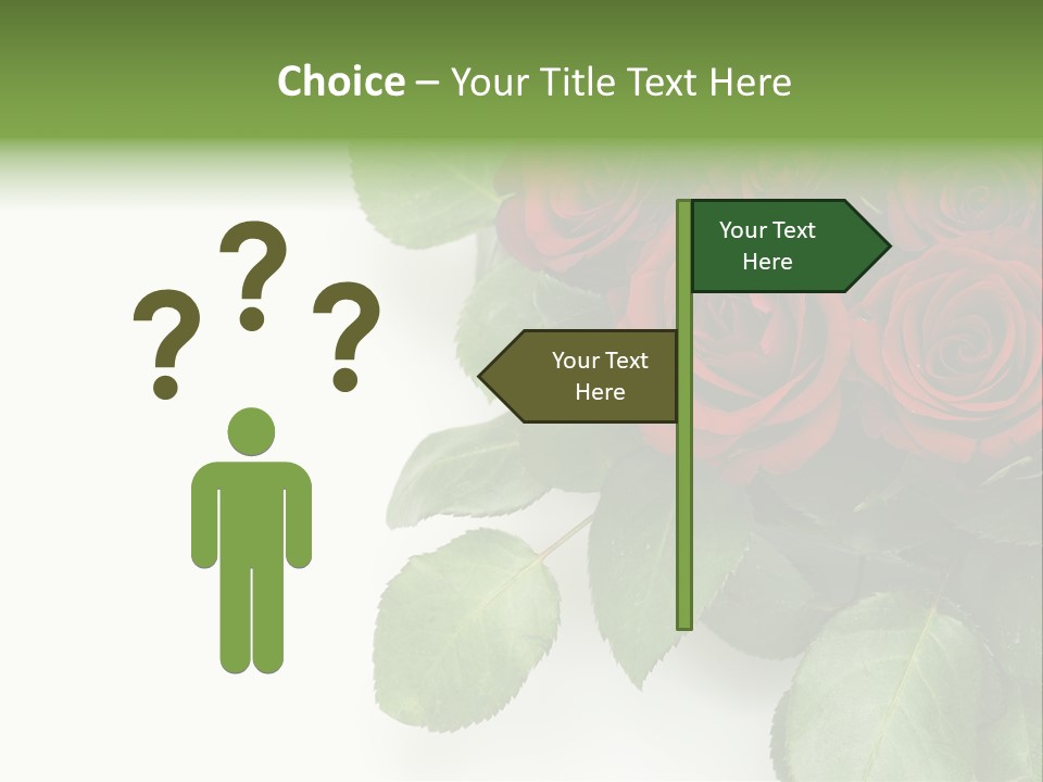 Leaf Bunch Red PowerPoint Template