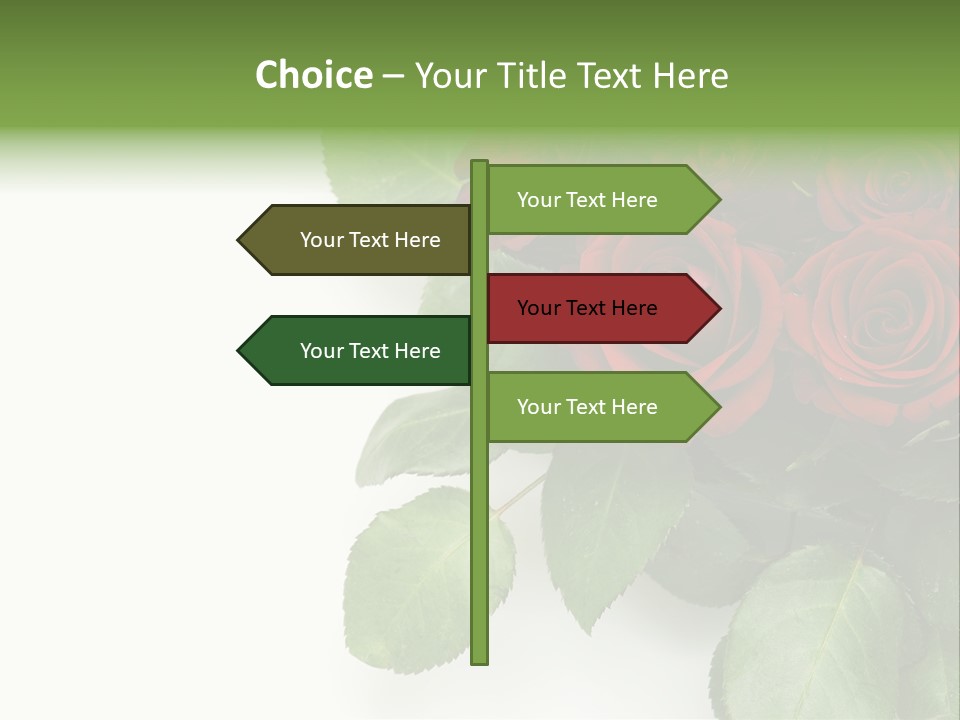 Leaf Bunch Red PowerPoint Template