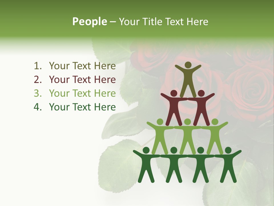 Leaf Bunch Red PowerPoint Template