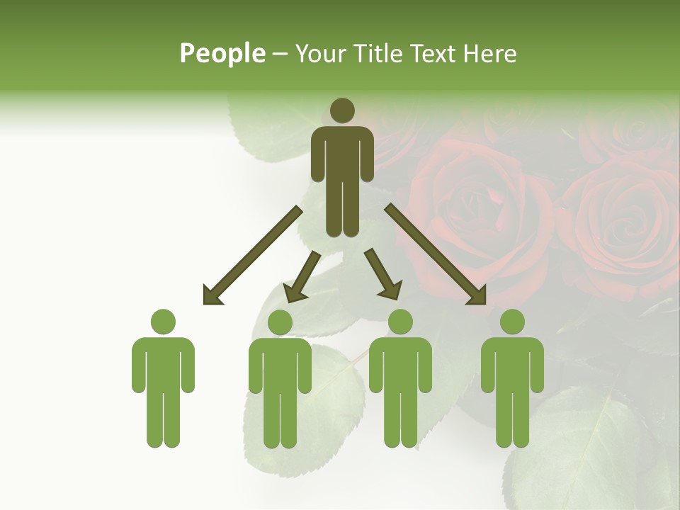 Leaf Bunch Red PowerPoint Template