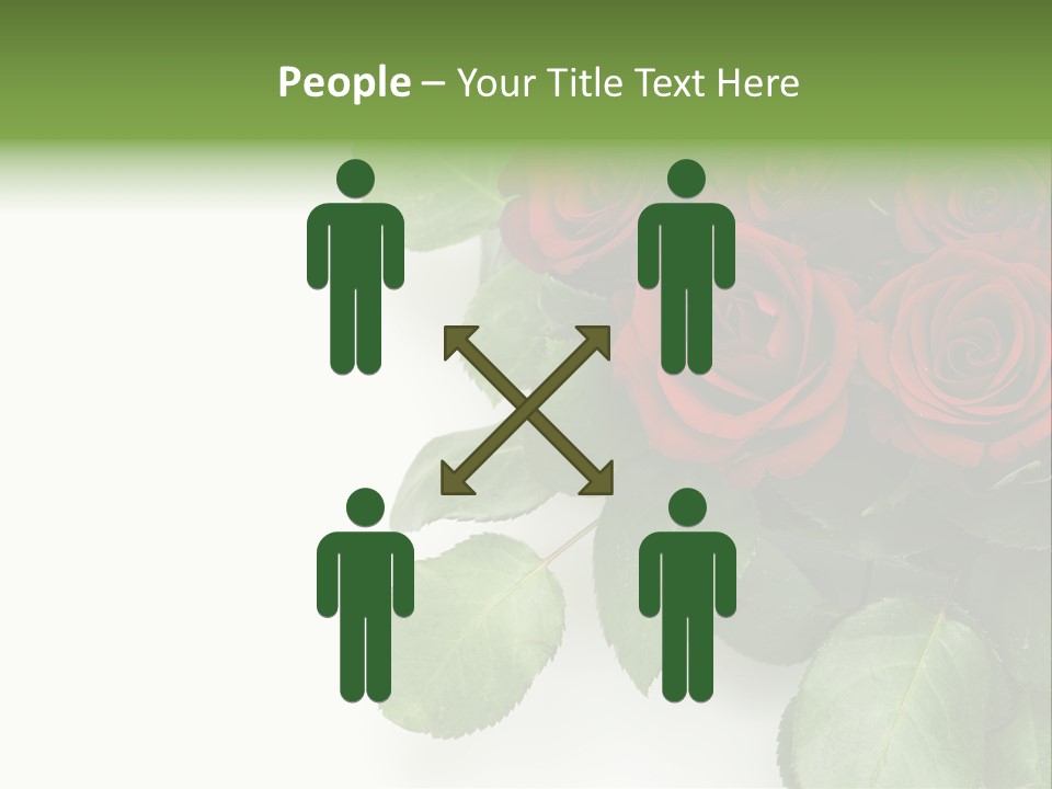 Leaf Bunch Red PowerPoint Template