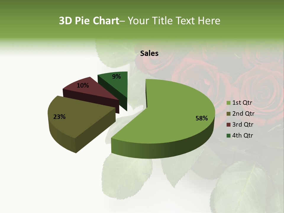 Leaf Bunch Red PowerPoint Template