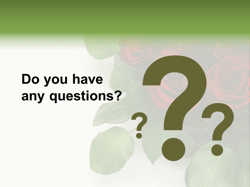 Leaf Bunch Red PowerPoint Template