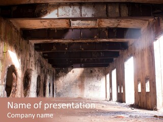 Decay Building Glass PowerPoint Template