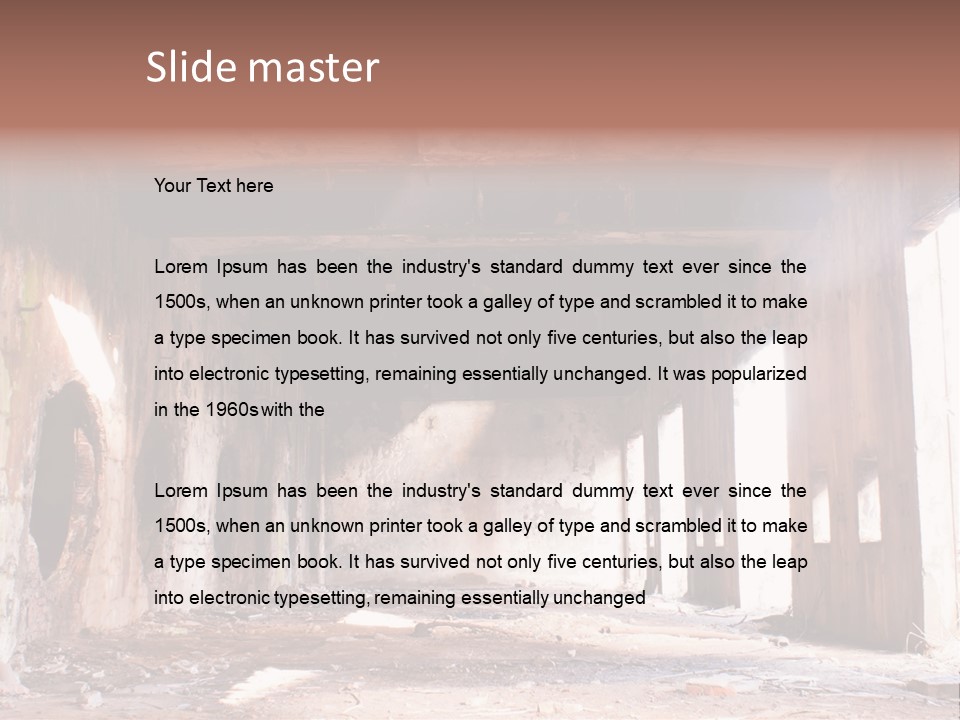 Decay Building Glass PowerPoint Template