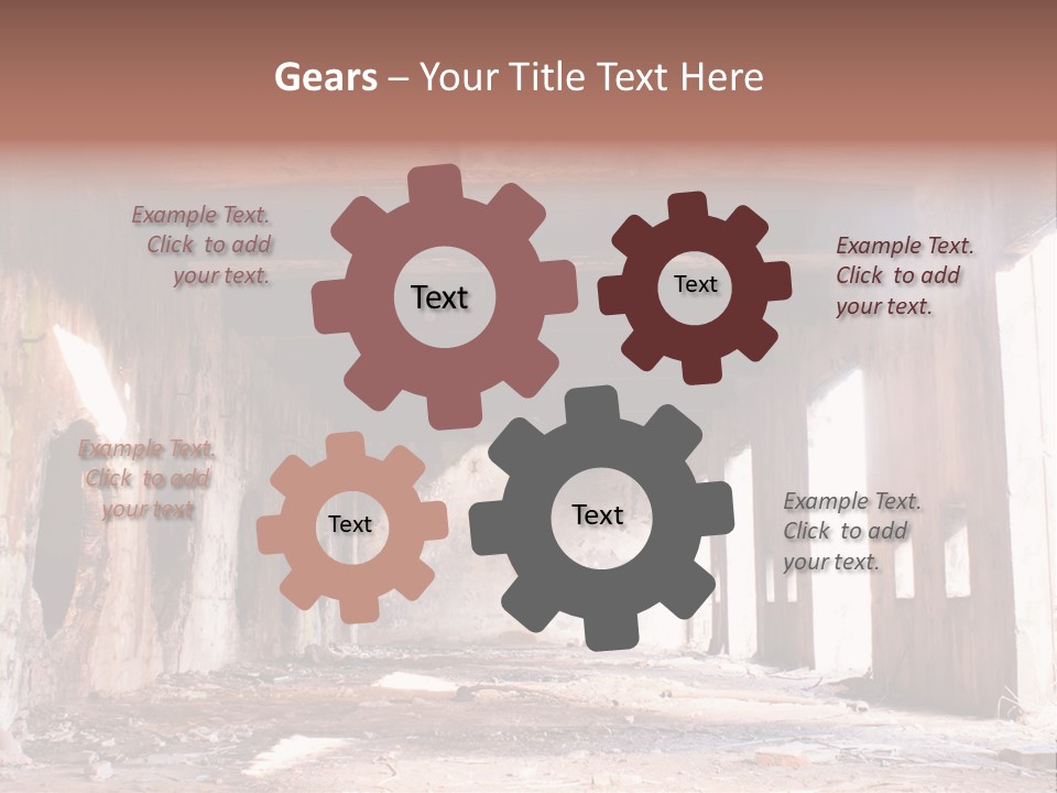 Decay Building Glass PowerPoint Template