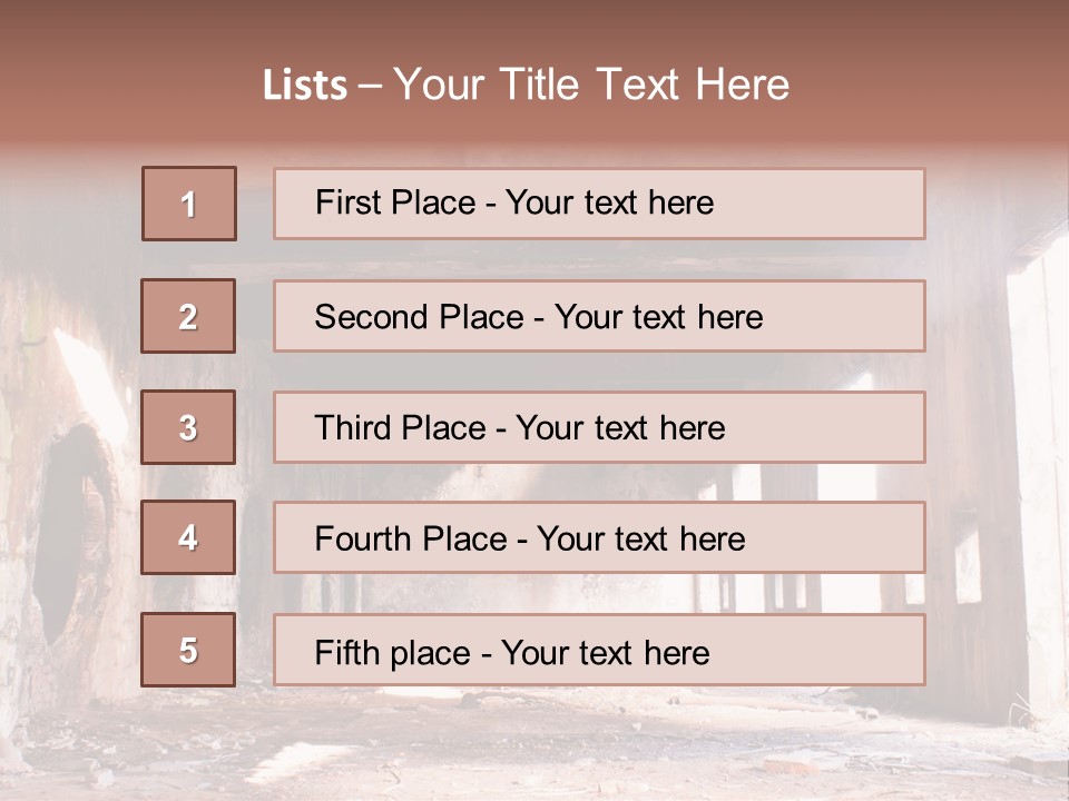 Decay Building Glass PowerPoint Template