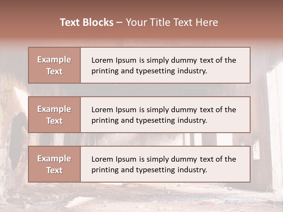 Decay Building Glass PowerPoint Template