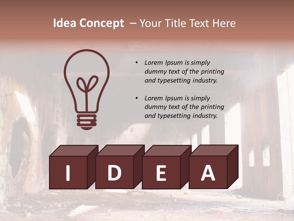 Decay Building Glass PowerPoint Template