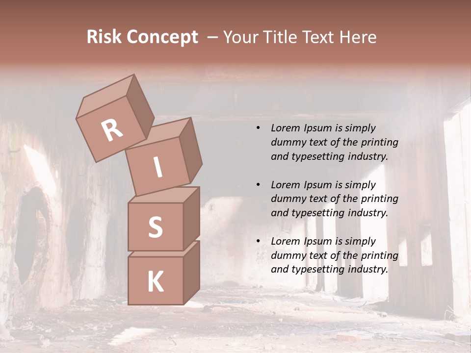 Decay Building Glass PowerPoint Template