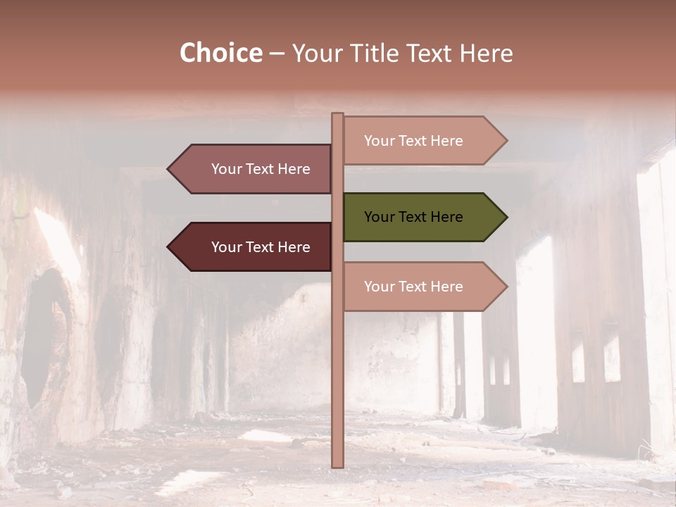 Decay Building Glass PowerPoint Template