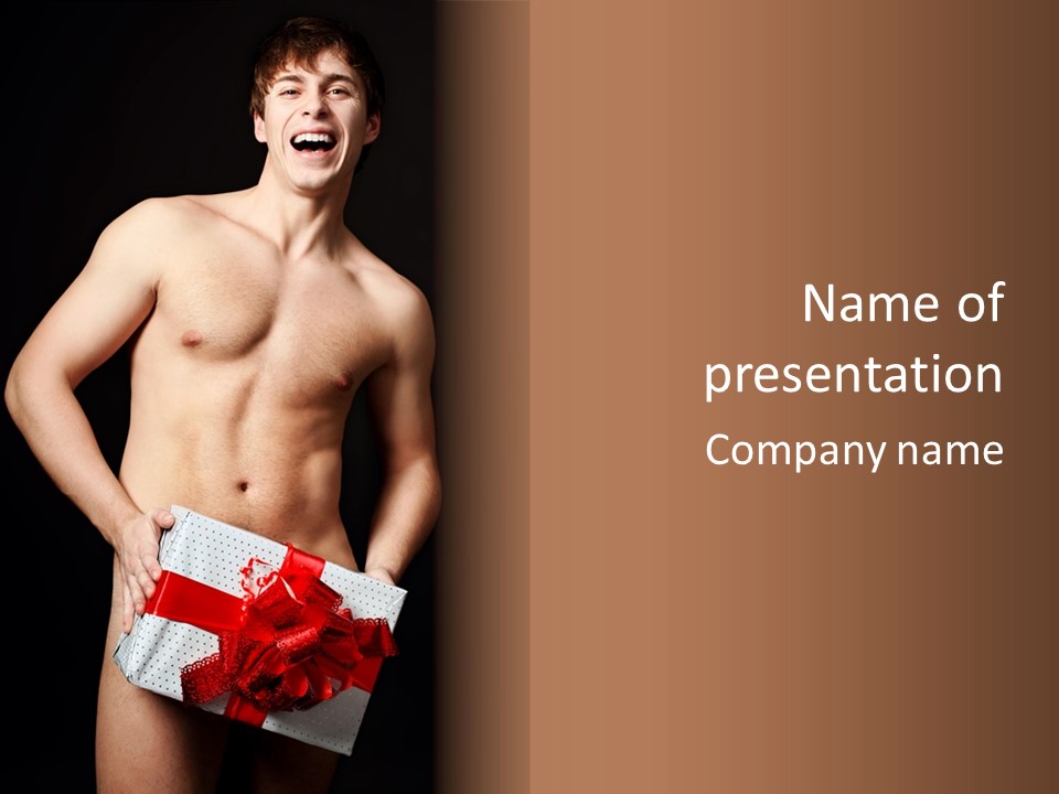 Love Athlete Handsome PowerPoint Template