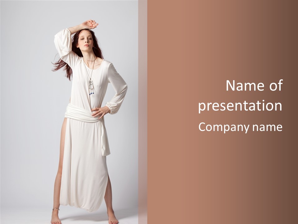 Figure Clothes Young PowerPoint Template