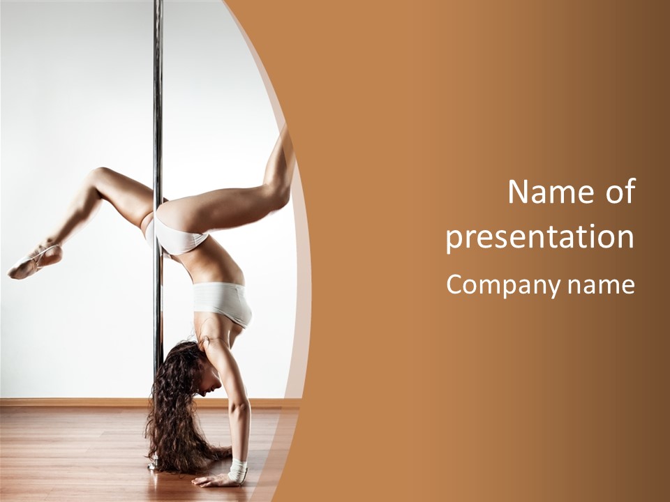 Pole Girl Babe PowerPoint Template