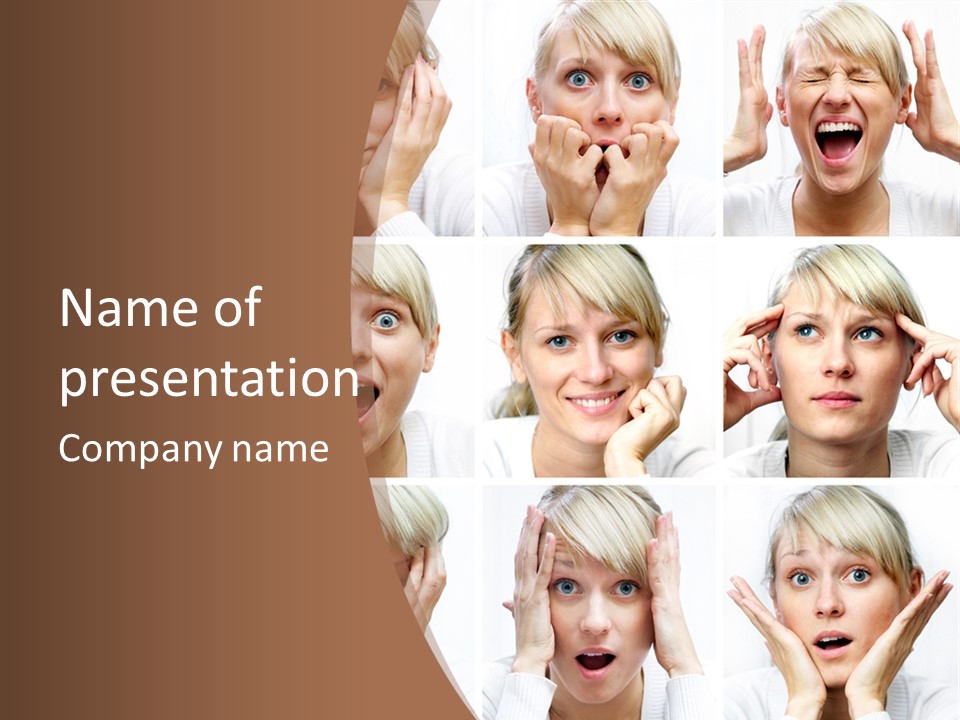 Rudeness Female Business PowerPoint Template