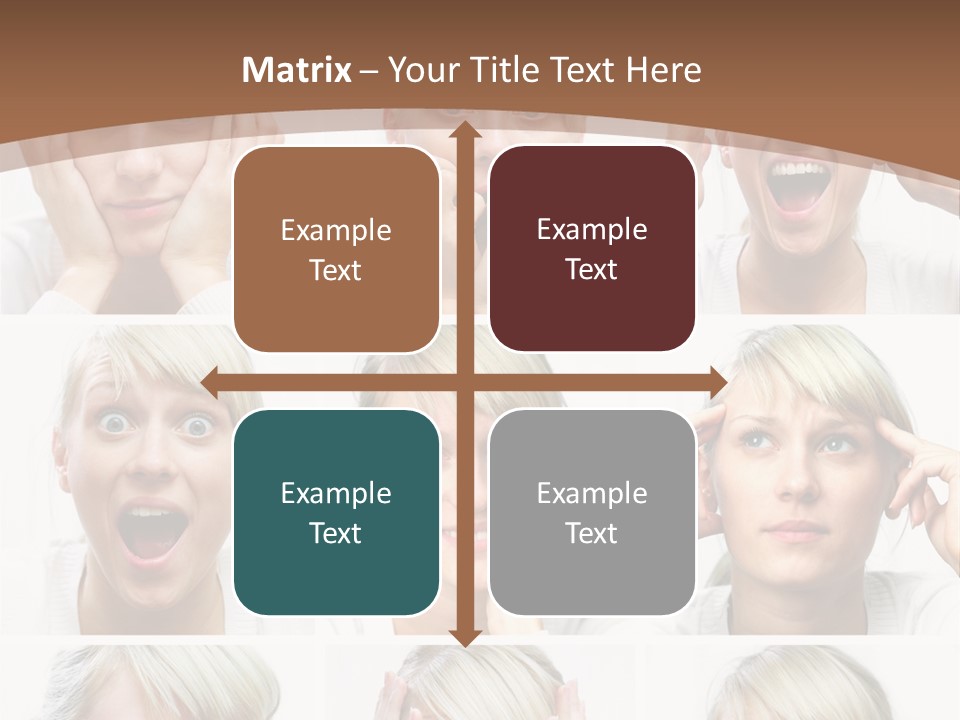 Rudeness Female Business PowerPoint Template