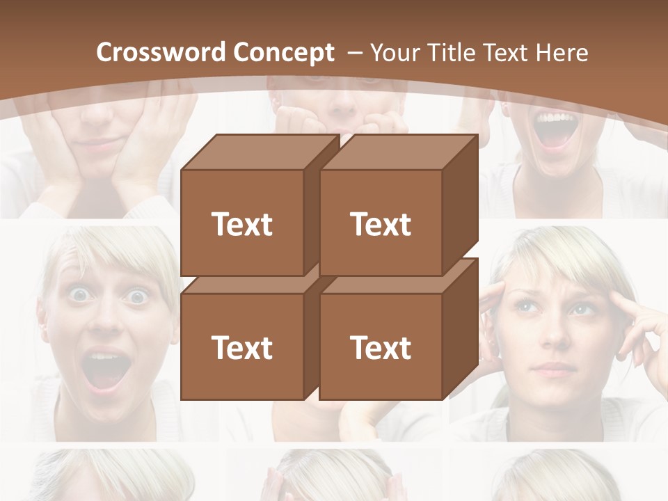 Rudeness Female Business PowerPoint Template