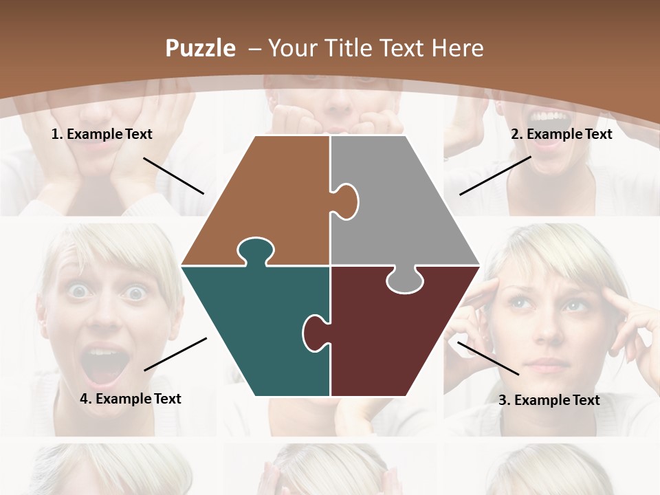Rudeness Female Business PowerPoint Template