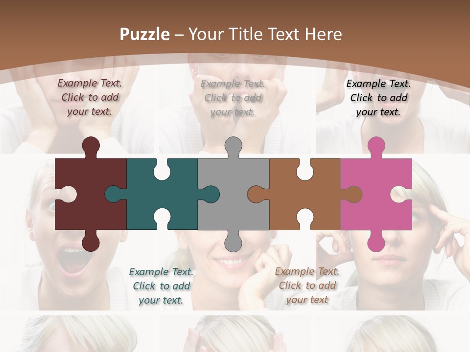 Rudeness Female Business PowerPoint Template