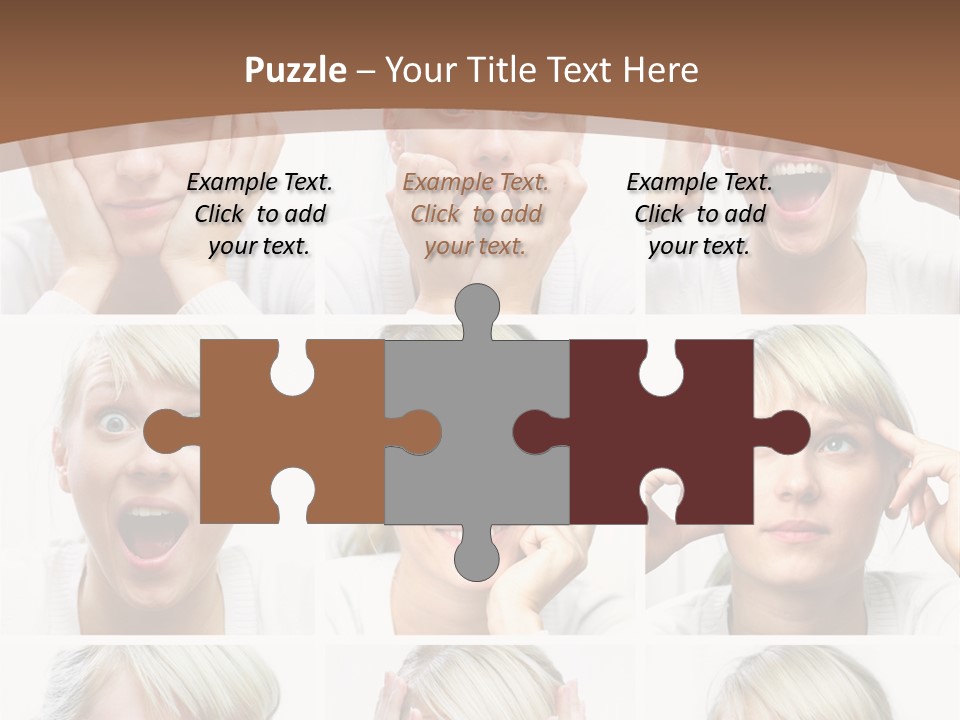 Rudeness Female Business PowerPoint Template