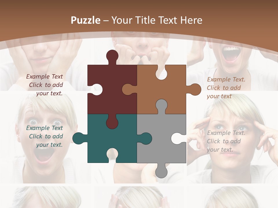 Rudeness Female Business PowerPoint Template