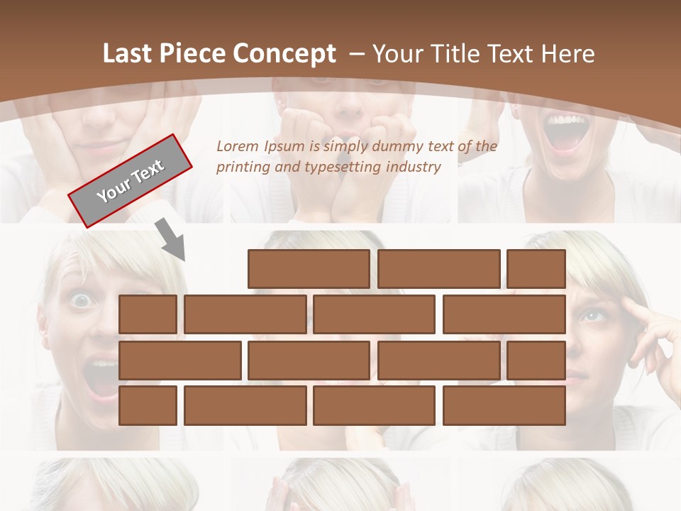 Rudeness Female Business PowerPoint Template
