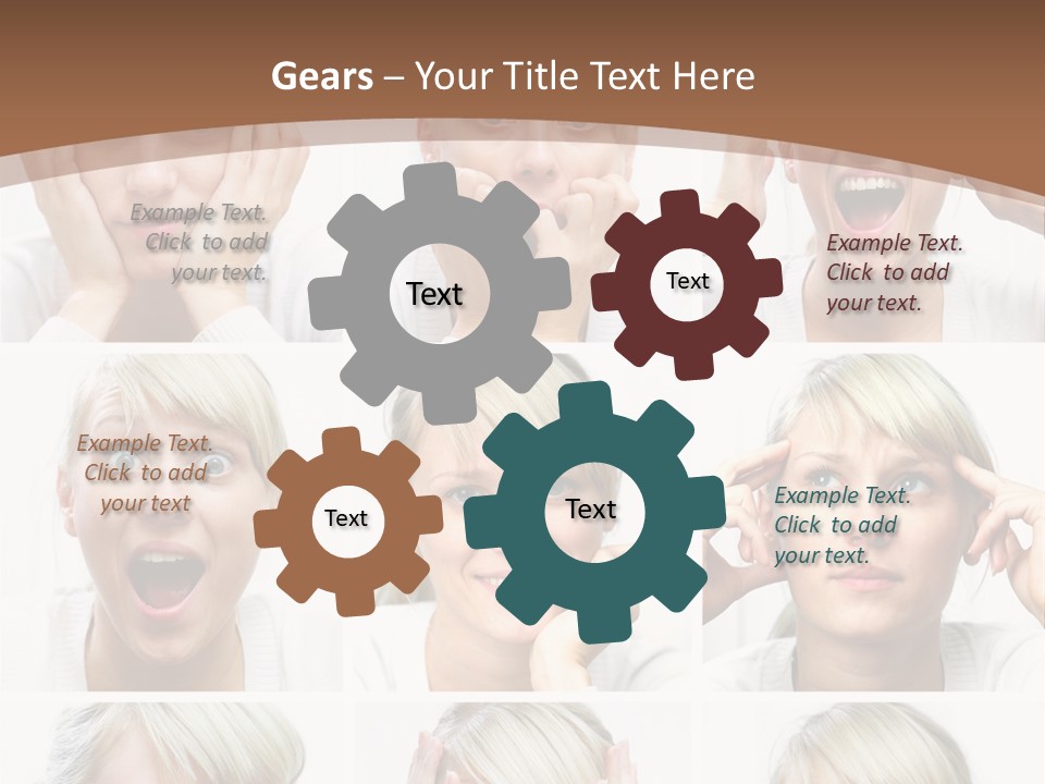 Rudeness Female Business PowerPoint Template