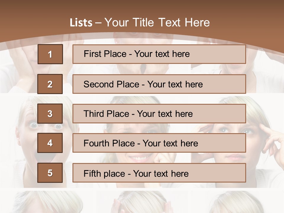 Rudeness Female Business PowerPoint Template