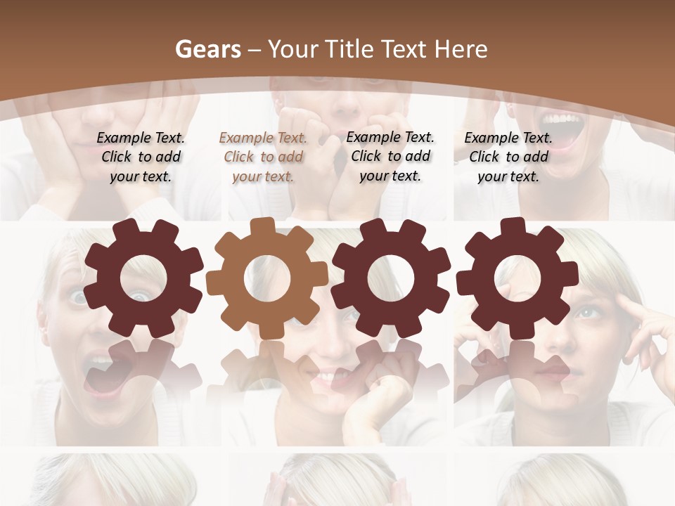 Rudeness Female Business PowerPoint Template