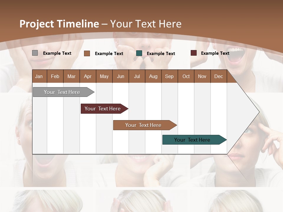 Rudeness Female Business PowerPoint Template