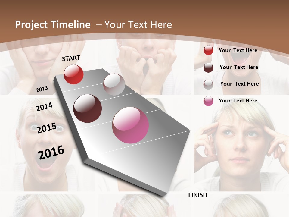 Rudeness Female Business PowerPoint Template