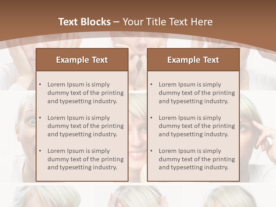 Rudeness Female Business PowerPoint Template