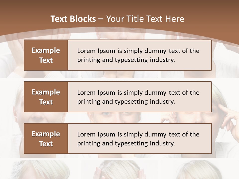 Rudeness Female Business PowerPoint Template