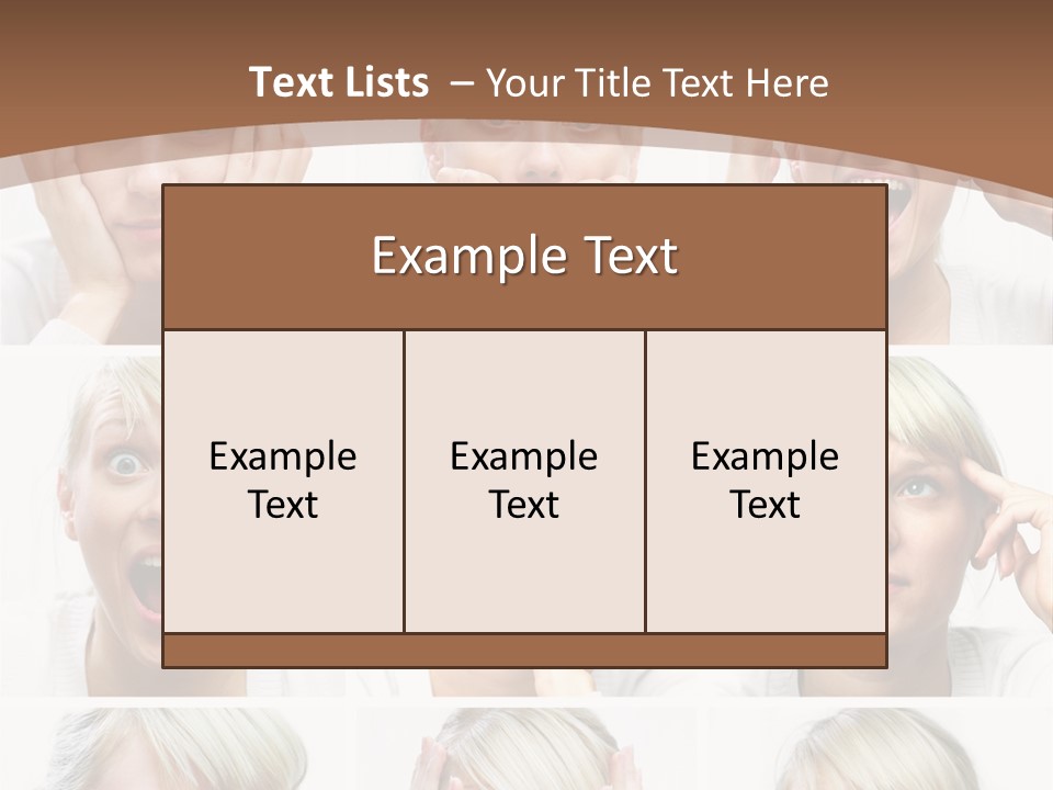 Rudeness Female Business PowerPoint Template