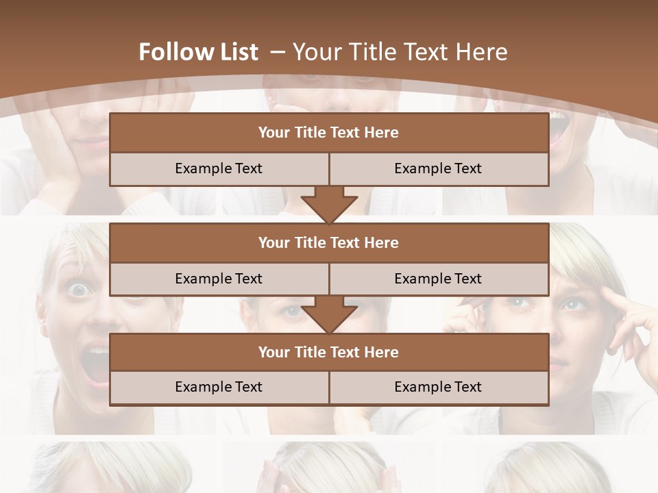 Rudeness Female Business PowerPoint Template