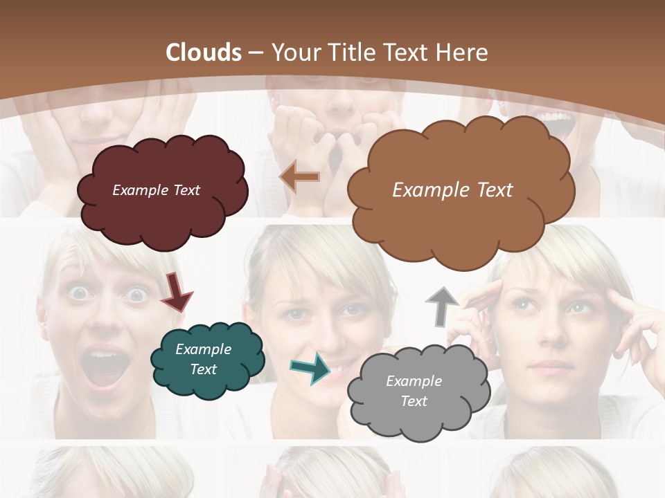 Rudeness Female Business PowerPoint Template