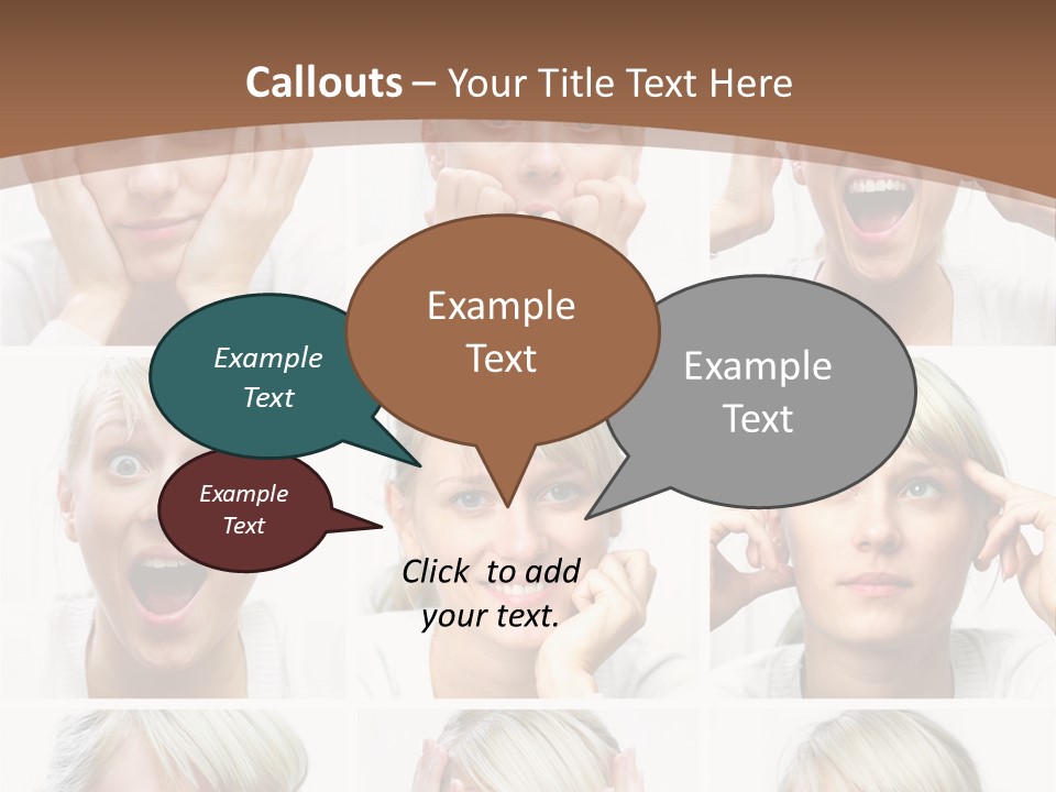 Rudeness Female Business PowerPoint Template