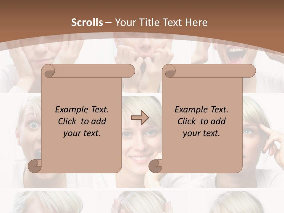 Rudeness Female Business PowerPoint Template