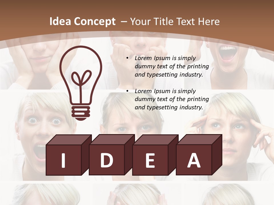 Rudeness Female Business PowerPoint Template