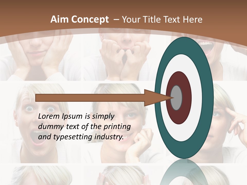 Rudeness Female Business PowerPoint Template